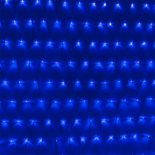 Гирлянда светодиодная «Cетка» ML-144B, 1.5*1.5м, 144 LED, синий,шнур 1,5м, Funray  фото 2