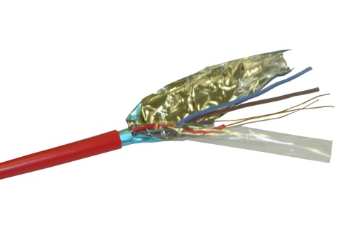 Кабель сигнальный NETKO, экран, КПСЭнг FRLS, 2*2*0.2мм2 (0.5мм) 200м, красный