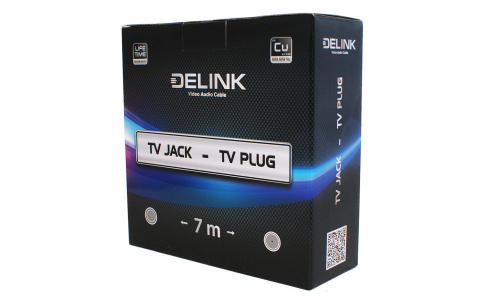 Удлинитель антенный Delink TVгн. - TVшт.  7,0м "Grey" пластик (TVPJ070P) фото 2
