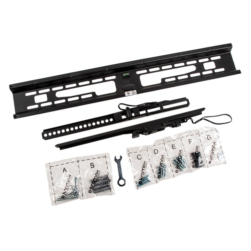 Кронштейн настенный Kromax FLAT-2 32-90" (наклон -3°/+10°, вылет 42 мм, до 65 кг, чёрный) фото 4
