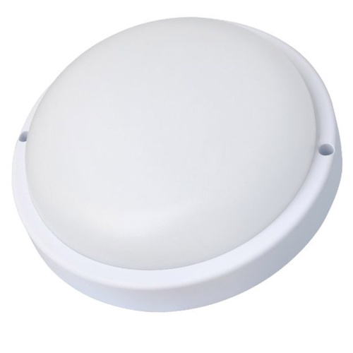 Светильник Ultraflash LBF-0301S C01 светодиодный 12W 4000K 500лм, IP54, круг Ø140*51мм, акуст.датчик