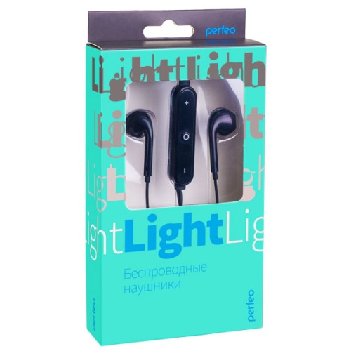 Наушники вкладыши с микрофоном Perfeo BT LIGHT черные, коробка фото 4