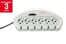 Сетевой фильтр Vektor F-50Е белый 3м (защита от 380В)