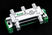 Делитель ТВ х 4 под F-разъем для эфирного телевидения 5-1000 МГц LV 4 (4 выхода)