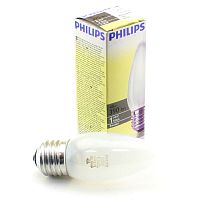 Лампа накаливания PHILIPS B35 40W E27 FR свеча матовая