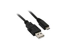 Кабель USB-microUSB 1м черный Netko