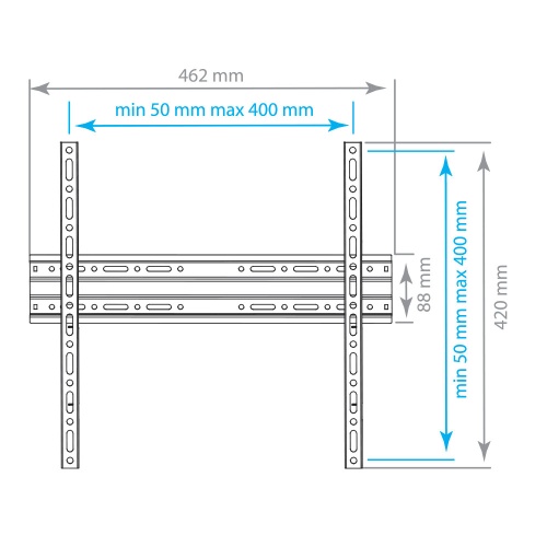 Кронштейн настенный ARM MEDIA PLASMA-3 22-65" (фиксированный, до 55 кг, черный) фото 3