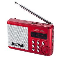 Мини-аудио система Perfeo Sound Ranger, УКВ+FM, MP3 (USB/TF), USB-audio, BL-5C 1000mAh, красный 