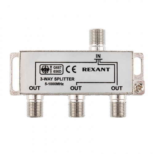 Делитель ТВ х 3 под F-разъём 5-1000 МГц REXANT фото 4