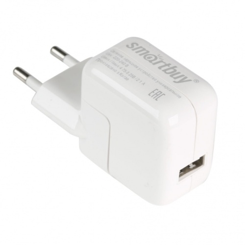 Сетевое зарядное устройство SmartBuy Ultra iCharge USB 5В 2.1А, 160-230В, белый