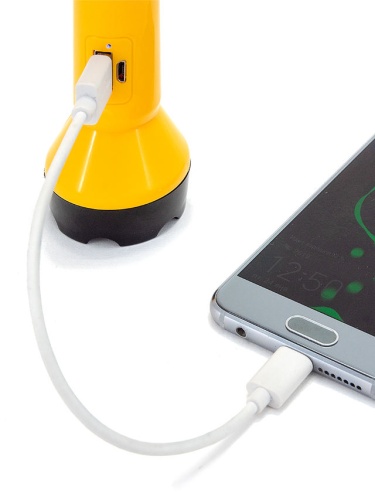 Фонарь ЯРКИЙ ЛУЧ LA-205 "Stella" аккум, 1W 80лм +кемпинг 70лм, powerbank, Li-Ion 1500mAh, вст.ЗУ фото 2