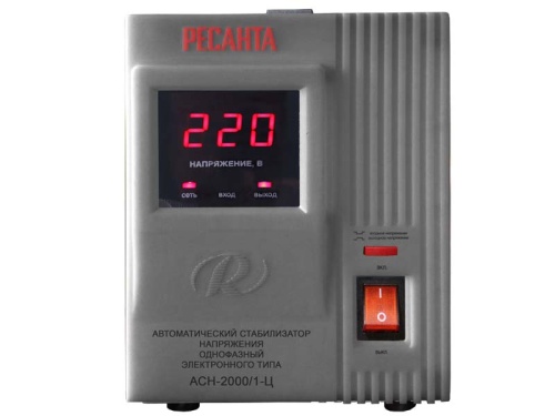 Стабилизатор напряжения однофазный РЕСАНТА ACH-2000/1-Ц (2 кВт) Стабилизатор напряжения однофазный РЕСАНТА ACH-2000/1-Ц (2 кВт)