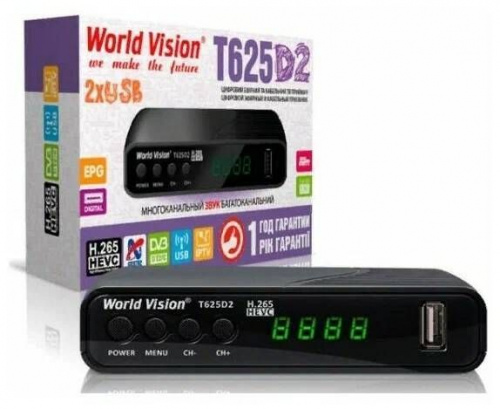 Цифровой ресивер  World Vision T625D2 (Эфирный, DVB-T2/C, HD, Dolby Digital) фото 3