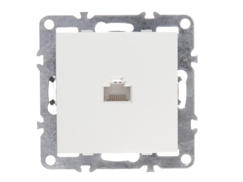 Розетка компьютерная TE RJ45 в рамку, cat.5e, неэкран., IP20, белая