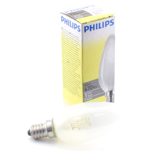 Лампа накаливания PHILIPS B35 60W E14 FR (миньон) свеча матовая