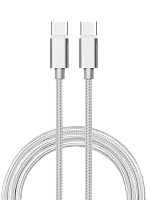 Дата-кабель USB Type-C 3.1 - USB Type-C 3.1, 1 м, серебрянный, АТОМ