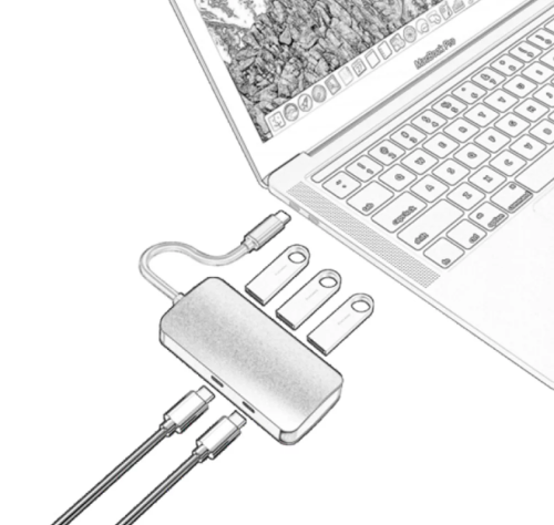 Концентратор USB Type-C 5 in 1 (PF-Type-C-19) фото 3