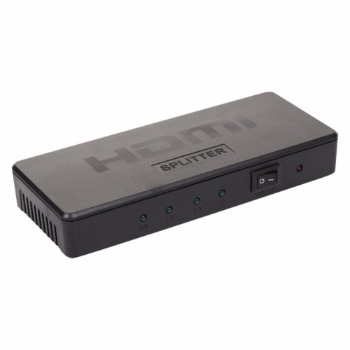 Делитель гнездо HDMI на 4 гнезда HDMI,  пластик 
