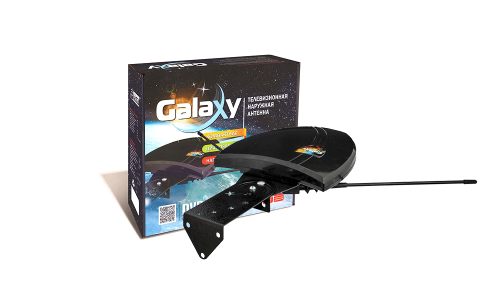 Антенна уличная РЭМО BAS-1318-DX GALAXY (активная, 5V, МВ-ДМВ, с б/п, 30-35 дБи, коробка)