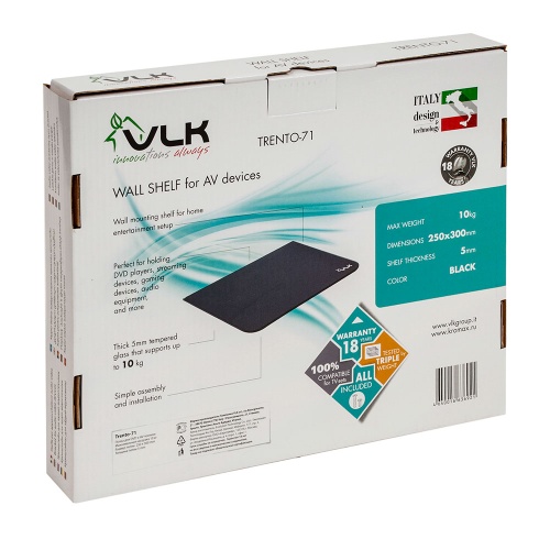 Полка DVD и AV-техники VLK TRENTO-71 black (до 10 кг, черный) фото 7