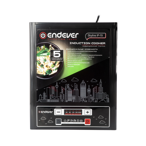 Плитка индукционная ENDEVER Skyline IP-19, черная фото 5