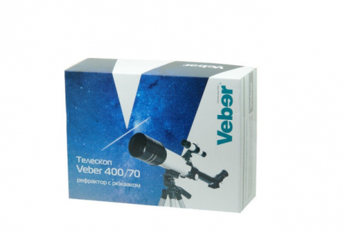 Телескоп Veber 400/70 рефрактор с рюкзаком фото 6