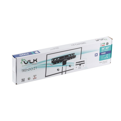 Кронштейн настенный VLK TRENTO-21 26-65" (наклон ±10°, до 40 кг, черный) фото 6 Кронштейн настенный VLK TRENTO-21 26-65" (наклон ±10°, до 40 кг, черный) фото 6