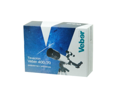 Телескоп Veber 400/70 рефрактор с рюкзаком фото 6