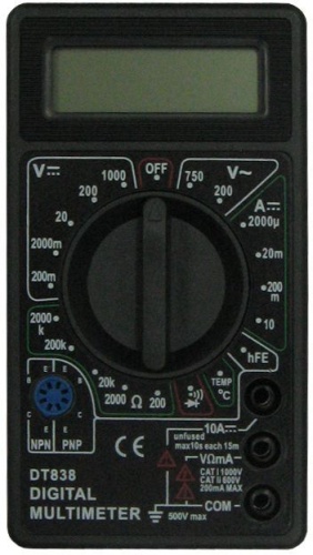 Мультиметр цифровой DT838