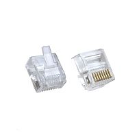 Коннектор RJ-45 (8p8c) cat.5e короткий (нож с 2--мя зубцами)