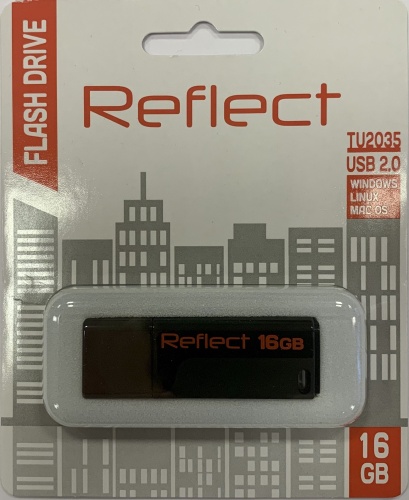 Флеш-накопитель REFLECT 16GB TU2035, черный (RFFD-16GB-TU2035BK) фото 2