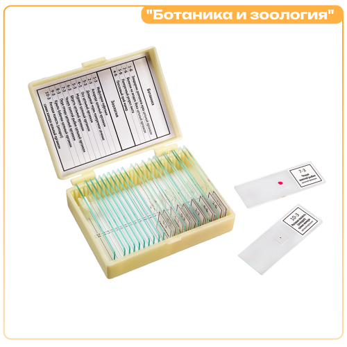 Набор препаратов Ботаника и зоология (14 обр.)