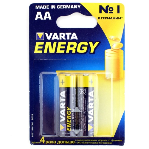 Батарейка щелочная VARTA LR6 (AA) Energy 1.5В бл/2, (Цена за 1шт)