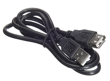 Удлинитель USB (шт.USB A- гн.USB A) 2.0 (1,0м), черный