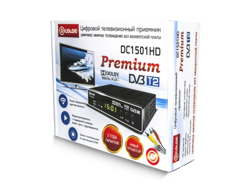 Цифровой ресивер D-COLOR DC1501HD (Эфирный, DVB-T2, HD, Dolby Digital) фото 4