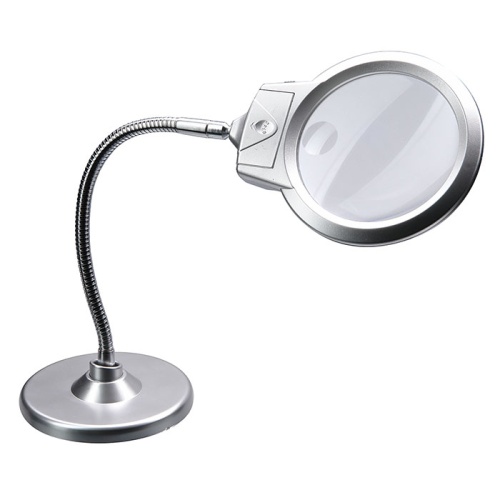 Лупа 4B-6 (диам. 107мм, 2,25-5х, с LED подсвет.) настольная