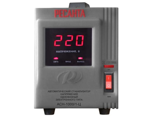 Стабилизатор напряжения однофазный РЕСАНТА ACH-1000/1-Ц (1 кВт) Стабилизатор напряжения однофазный РЕСАНТА ACH-1000/1-Ц (1 кВт)