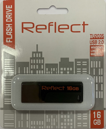 Флеш-накопитель REFLECT 16GB TU2035, черный (RFFD-16GB-TU2035BK) фото 2