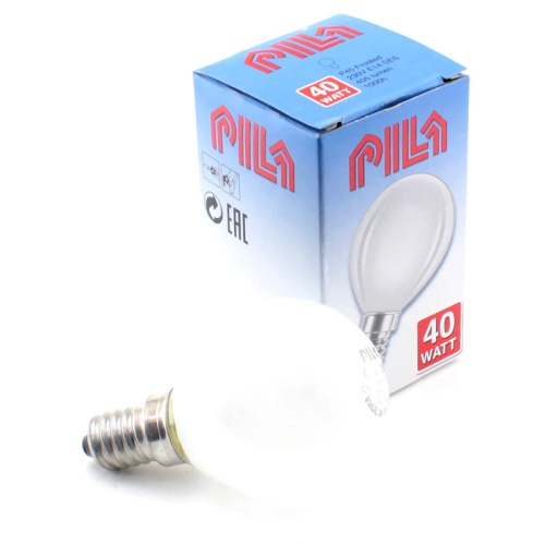Лампа накаливания PILA P45 40W E14 FR (миньон) шарик матовый