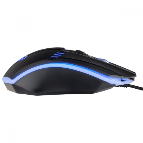 Мышь оптическая Perfeo "GAME", 4 кн, USB, чёрная, Game Design, RGB подсветка, 1400 DPI фото 2