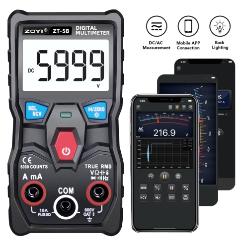 Мультиметр цифровой ZT-5B с Bluetooth адаптером