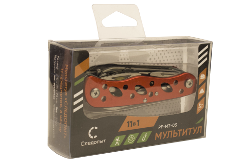 Мультитул СЛЕДОПЫТ большой, 11 в 1, PF-MT-05, красный фото 4