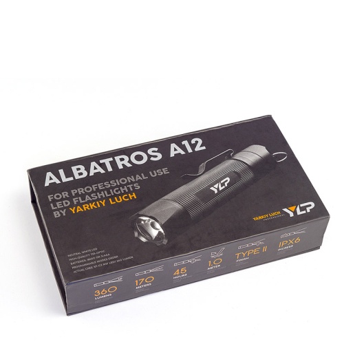 Фонарь ЯРКИЙ ЛУЧ YLP A12 "Albatros" CREE XP-G2 360лм, 4 режима, клипса, под аккум 18650 /3xAAA фото 3