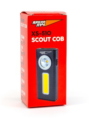 Фонарь ЯРКИЙ ЛУЧ XS -510 "Scout COB" Samsung LED 500лм +COB, 3реж, клипса/магнит, Li-Pol 1500mAh фото 7