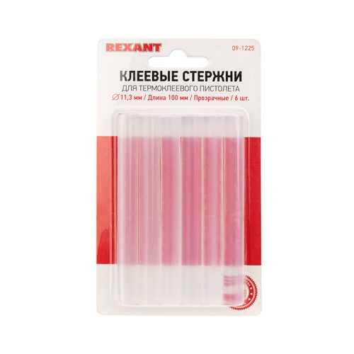 Стержни клеевые Ø 11 мм, 100 мм, прозрачные, блистер фото 2