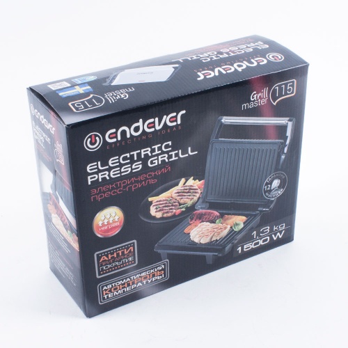 Гриль ENDEVER Grillmaster 115 серебристый/черный фото 2