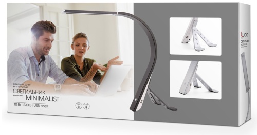Светильник ЛЮЧИЯ L630 "Minimalist" серебро св/диод. 10W 4500К, диммер, USB порт 2A , настольный фото 4