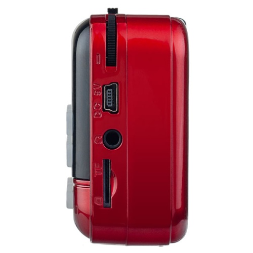 Радиоприемник цифровой Perfeo ASPEN FM+ 87.5-108МГц/ MP3/ питание USB или 18650/красный  фото 3