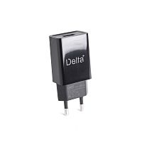 Сетевое зарядное устройство с портом USB Delta+ ETL-52100 (5В, 2.1А) черный