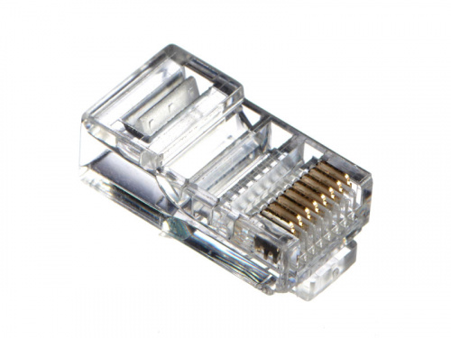 Коннектор RJ-45 (8p8c) cat.5е универсальный (нож с 3-мя зубцами) фото 2 Коннектор RJ-45 (8p8c) cat.5е универсальный (нож с 3-мя зубцами) фото 2